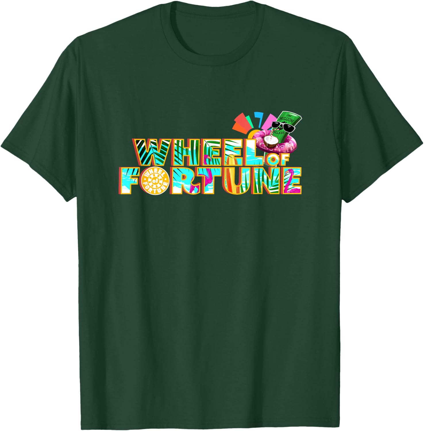 Wheel of Fortune Tropical Logo T-Shirt - T-Shirt | Forest