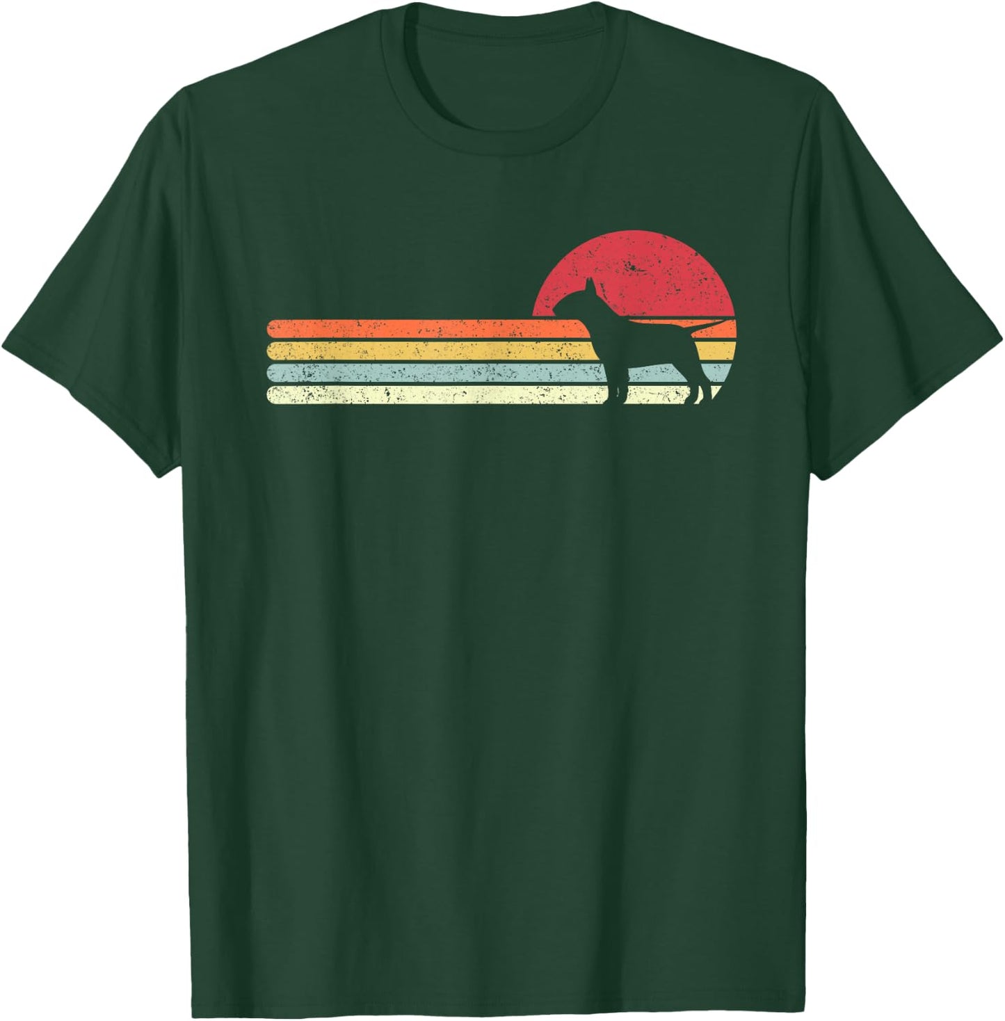 Pack A Punch Bull Terrier Retro Style - Men's -Adults Black Short Sleeve Classic Fit Cotton Blend - Small T-Shirt - T-Shirt | Forest