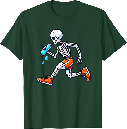 Running Skeleton Halloween Costume Spooky Runners Lover T-Shirt - T-Shirt | Forest