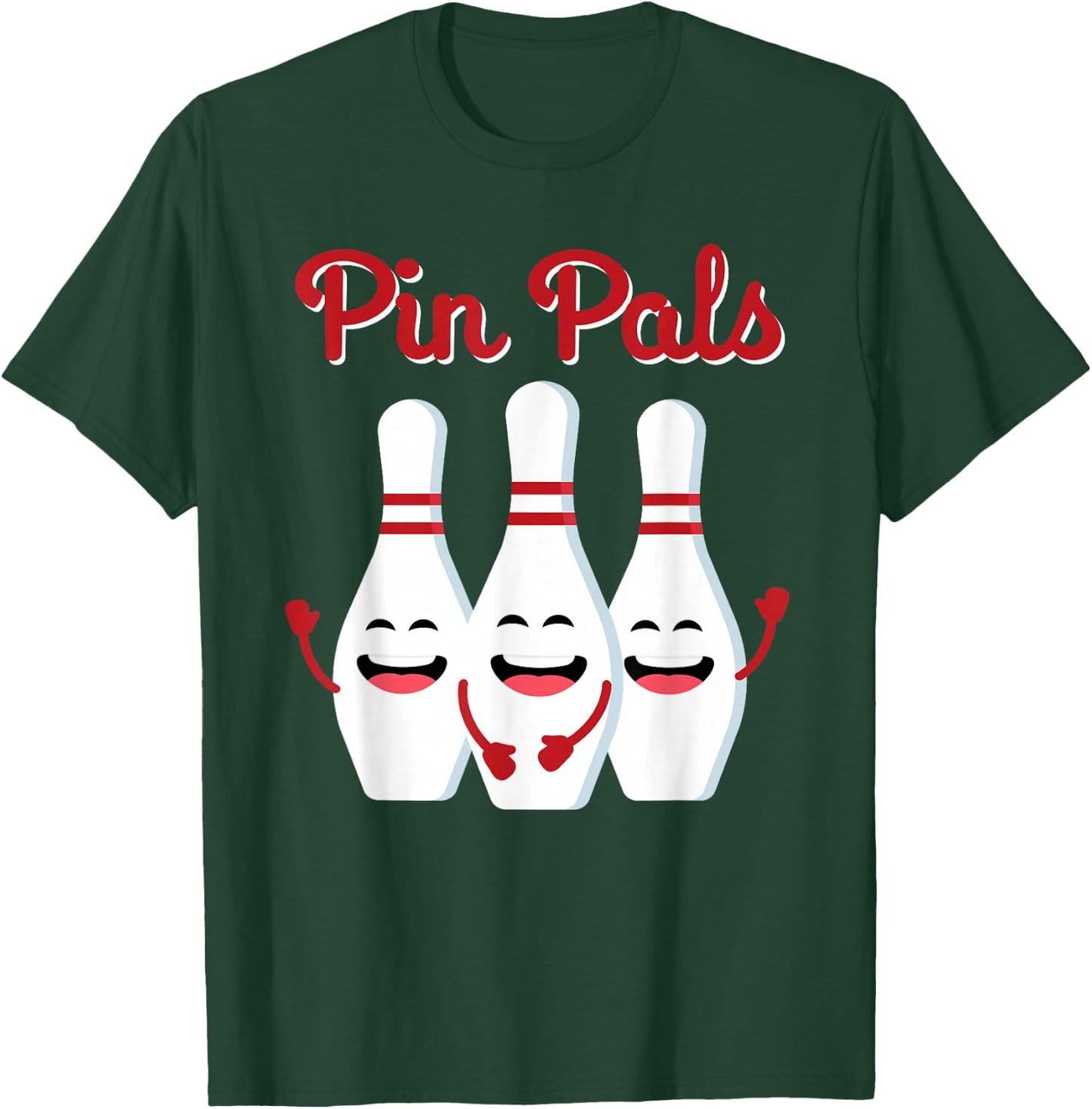 Pin Pals Cute Bowling Shirt Women and Kids T-Shirt - T-Shirt | Forest