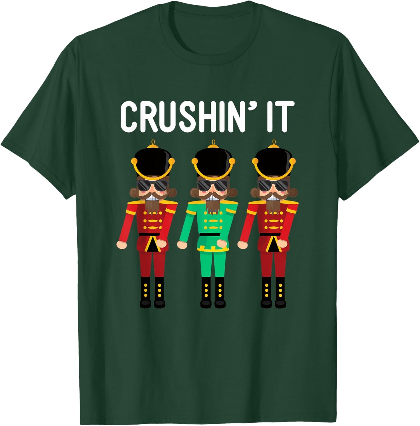 Crushin It Flossing Nutcracker Christmas Dance T-Shirt - T-Shirt | Forest