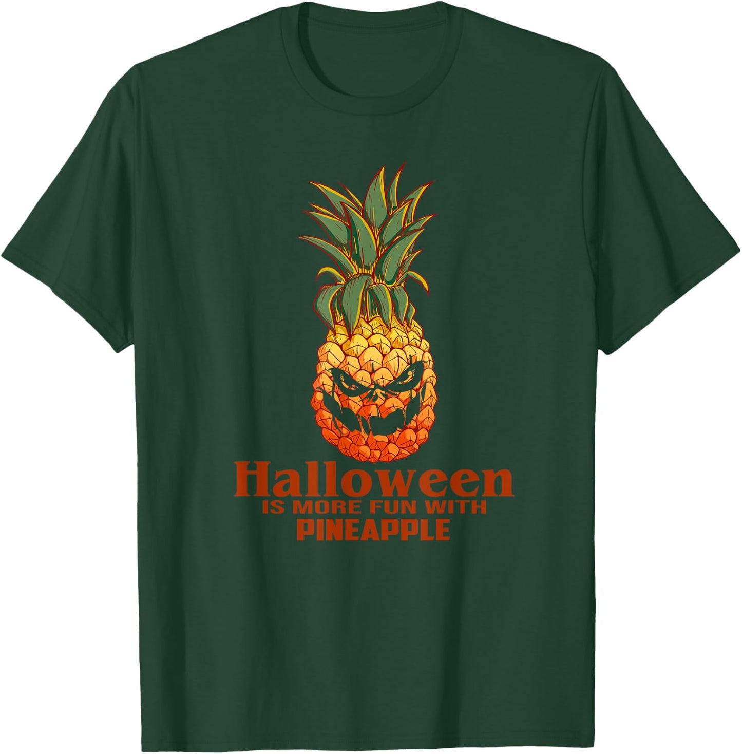Scary Halloween Pineapple Pumpkin Fun Costume T-Shirt - T-Shirt | Forest