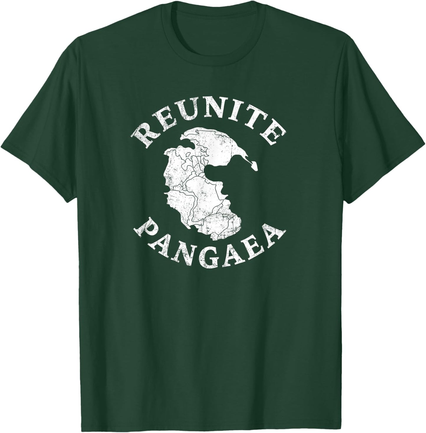 REUNITE PANGAEA Pangea Map Funny Peace Protest Retro T-Shirt - T-Shirt | Forest