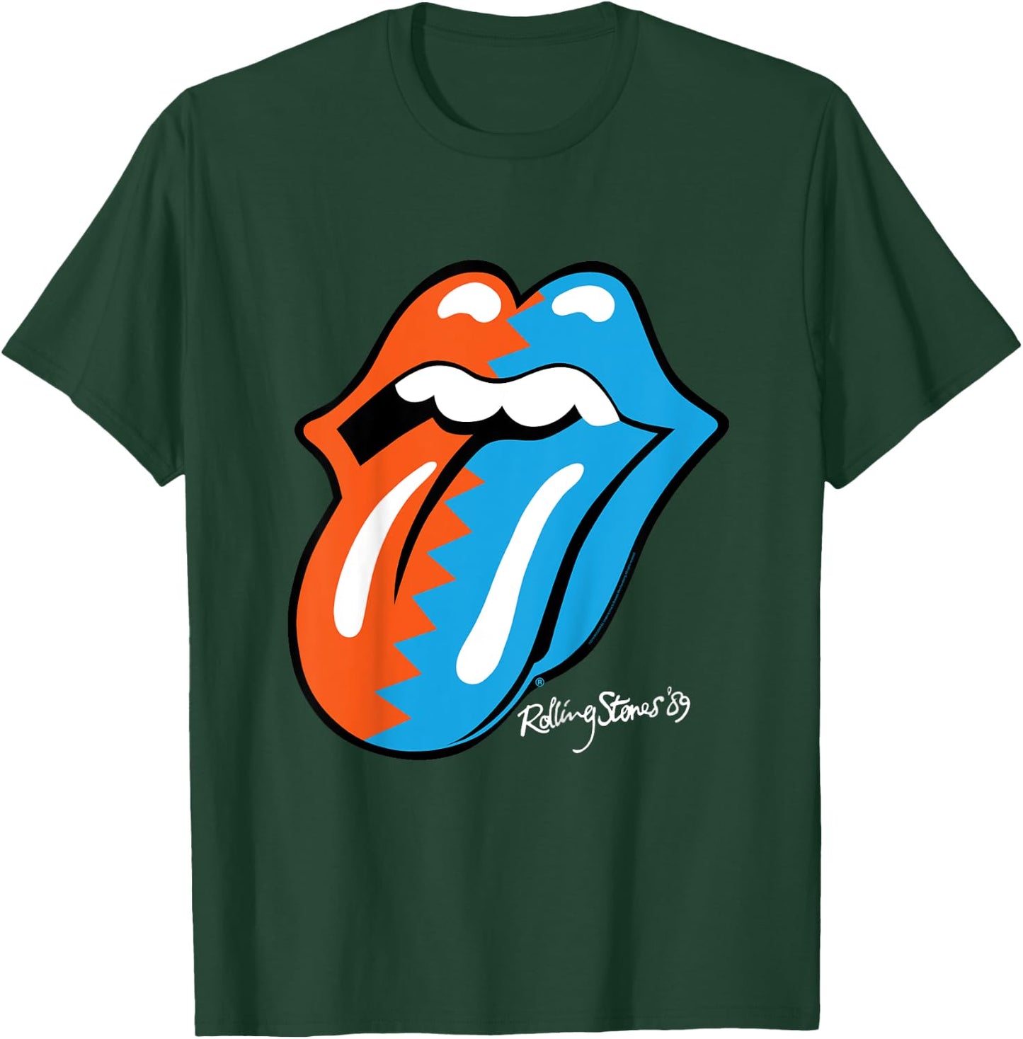 The Rolling Stones Zig Zag 89 Tongue T-Shirt - T-Shirt | Forest