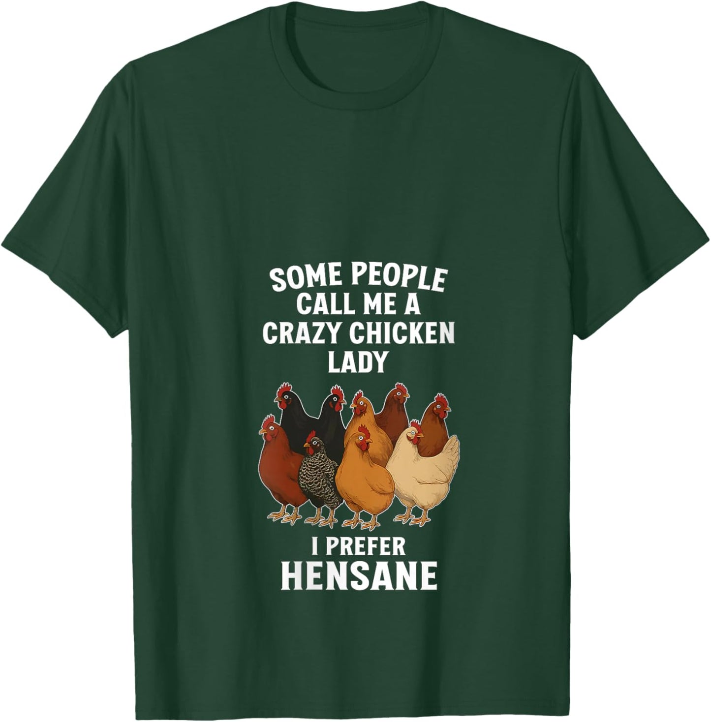 Chicken Lovers, Punny, Hensane V-Neck T-Shirt - T-Shirt | Forest