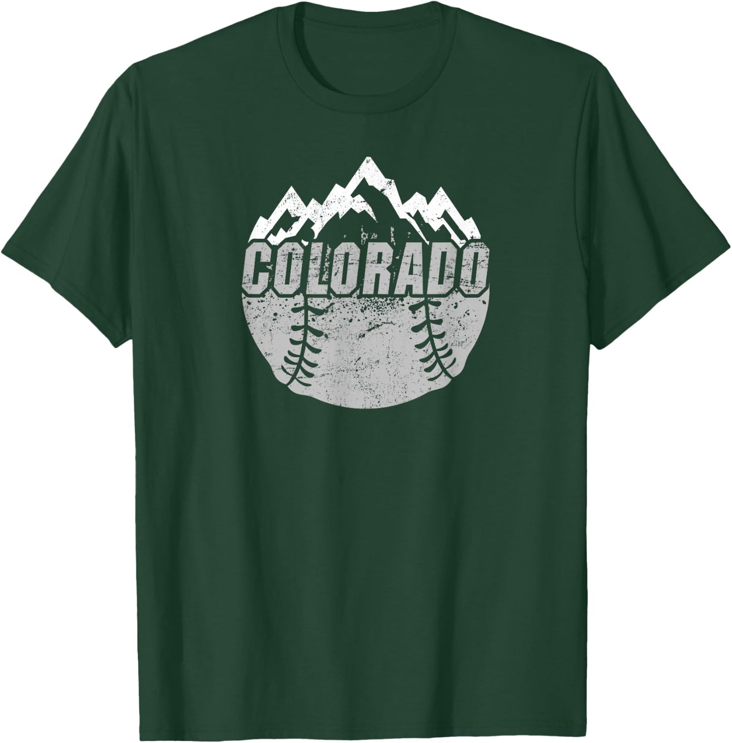 Colorado Baseball Rocky Mountains Design T-Shirt - T-Shirt | Forest