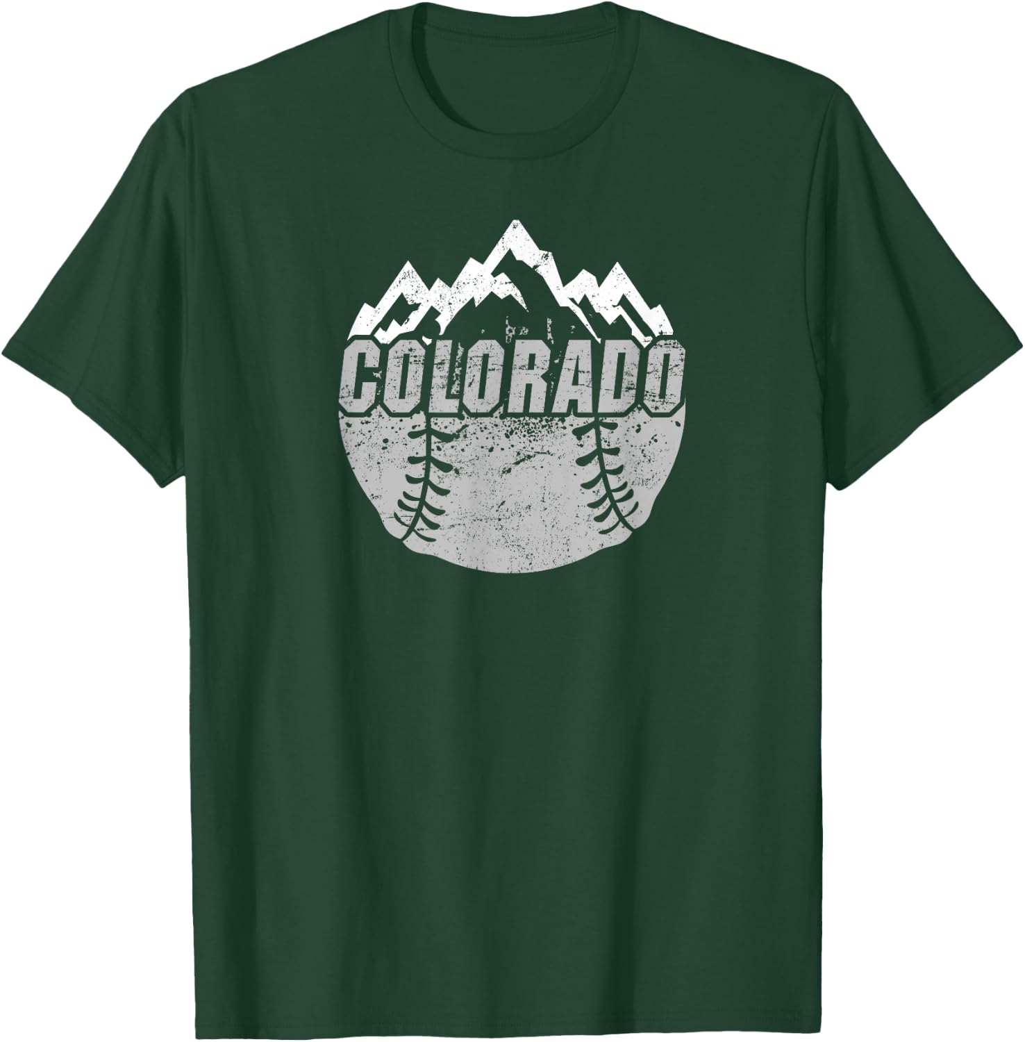 Colorado Baseball Rocky Mountains Design T-Shirt - T-Shirt | Forest