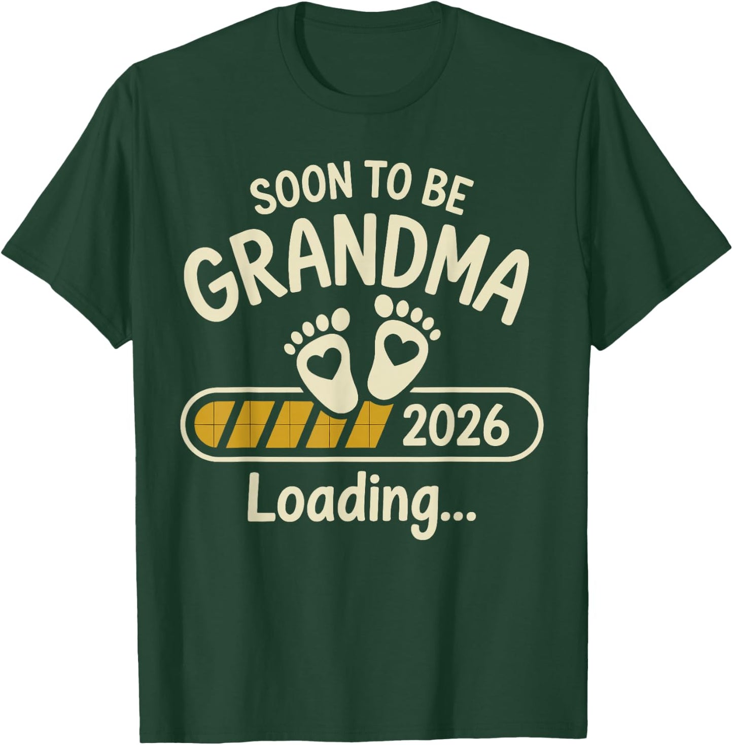Promoted to Grandma 2026 Grandparents Baby Announcement T-Shirt - T-Shirt | Forest
