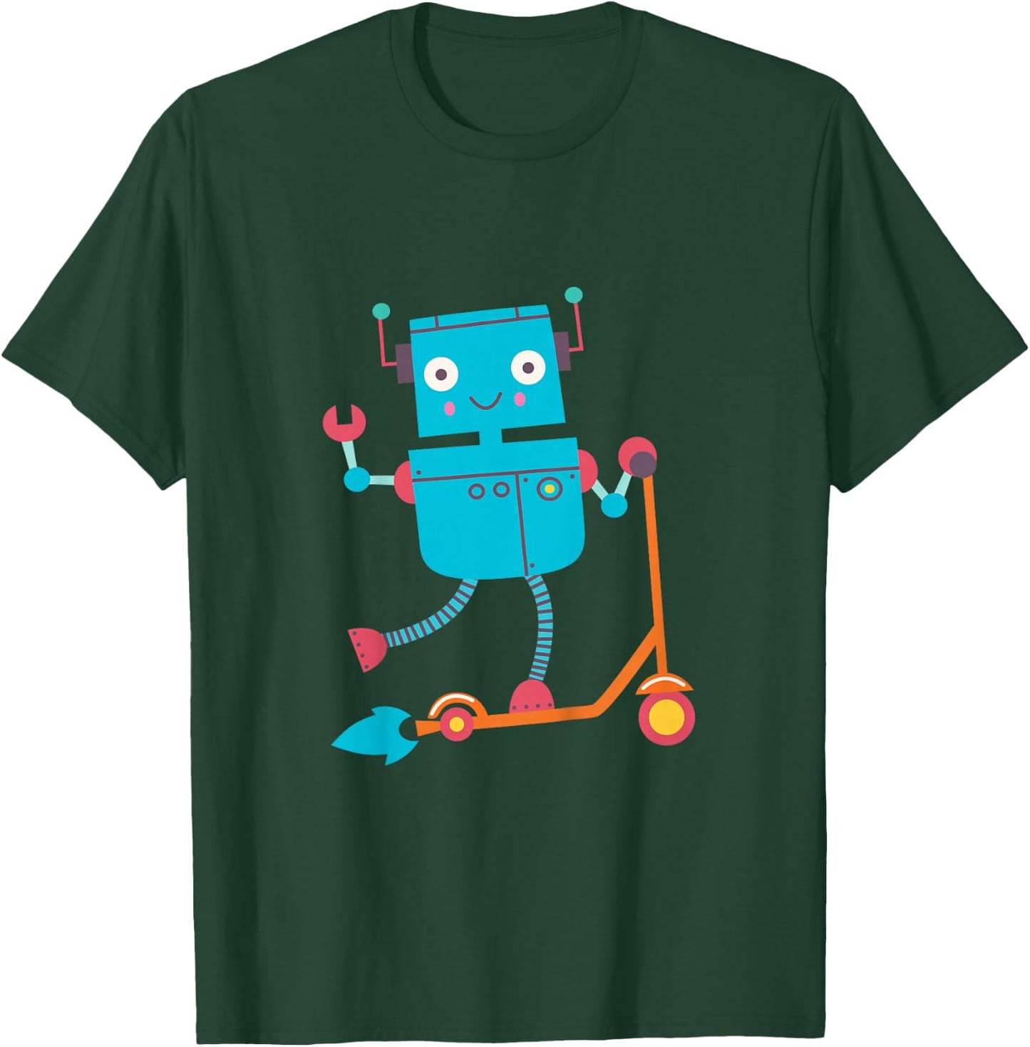 Robot Kids Boys Girls Toddler Cute Robot Future Engineer T-Shirt - T-Shirt | Forest