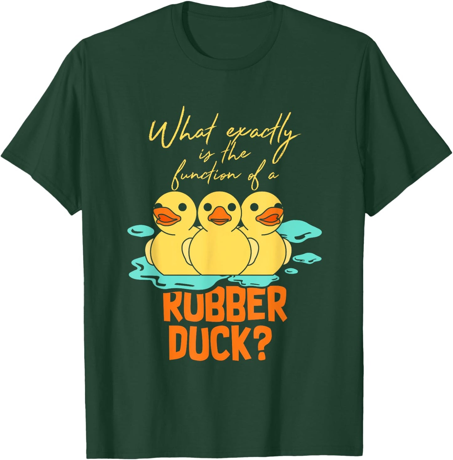 Rubber Duck Funny Animal Gift -Kids Black Small Classic Fit Short Sleeve T Back All Seasons T-Shirt - T-Shirt | Forest
