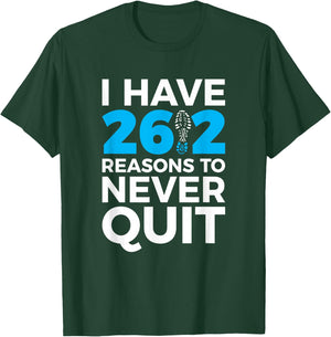26.2 Reasons Motivational Marathon Runner T-Shirt - T-Shirt | Forest