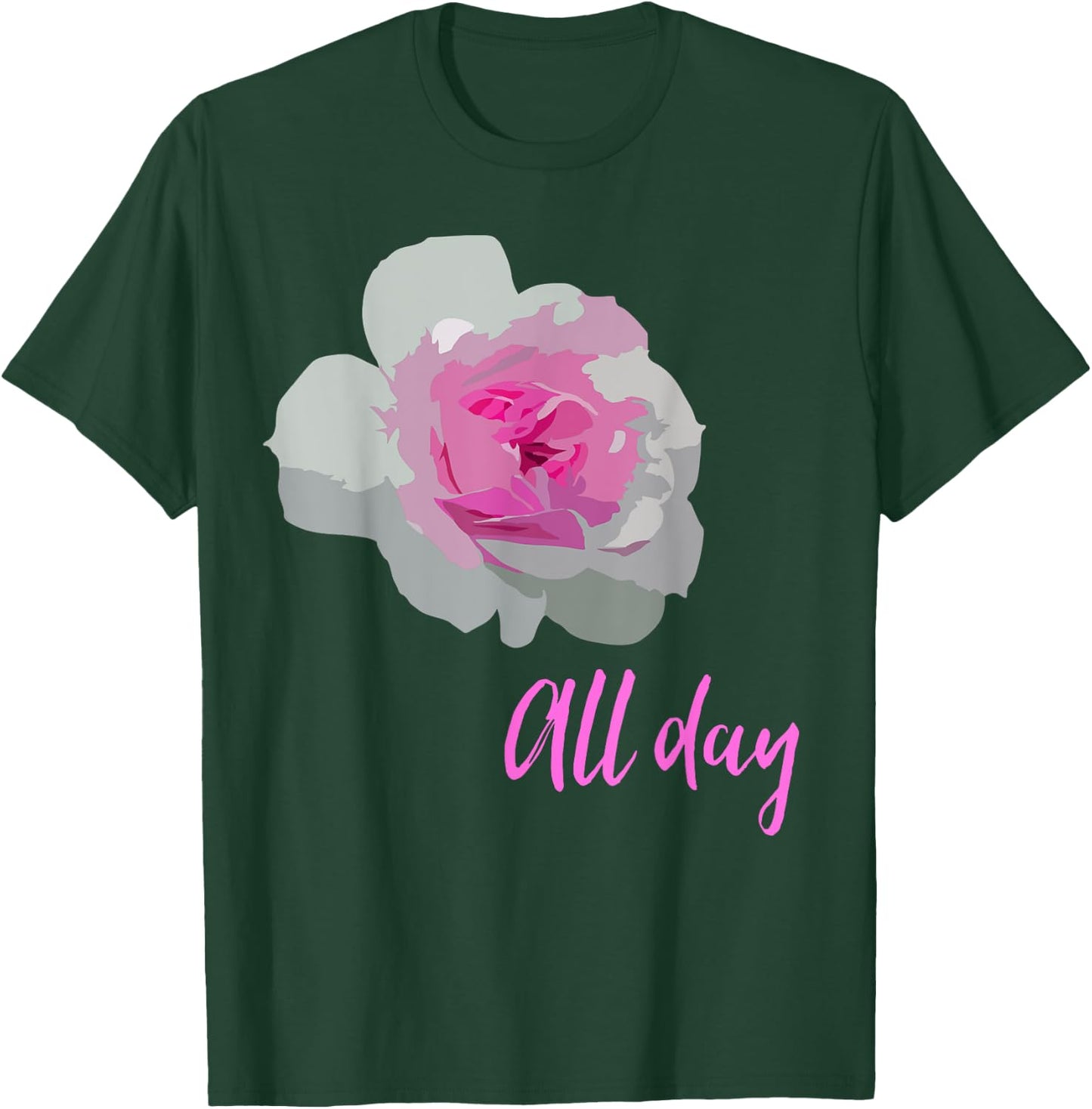Rose All Day - Cute Wine T-Shirt - T-Shirt | Forest