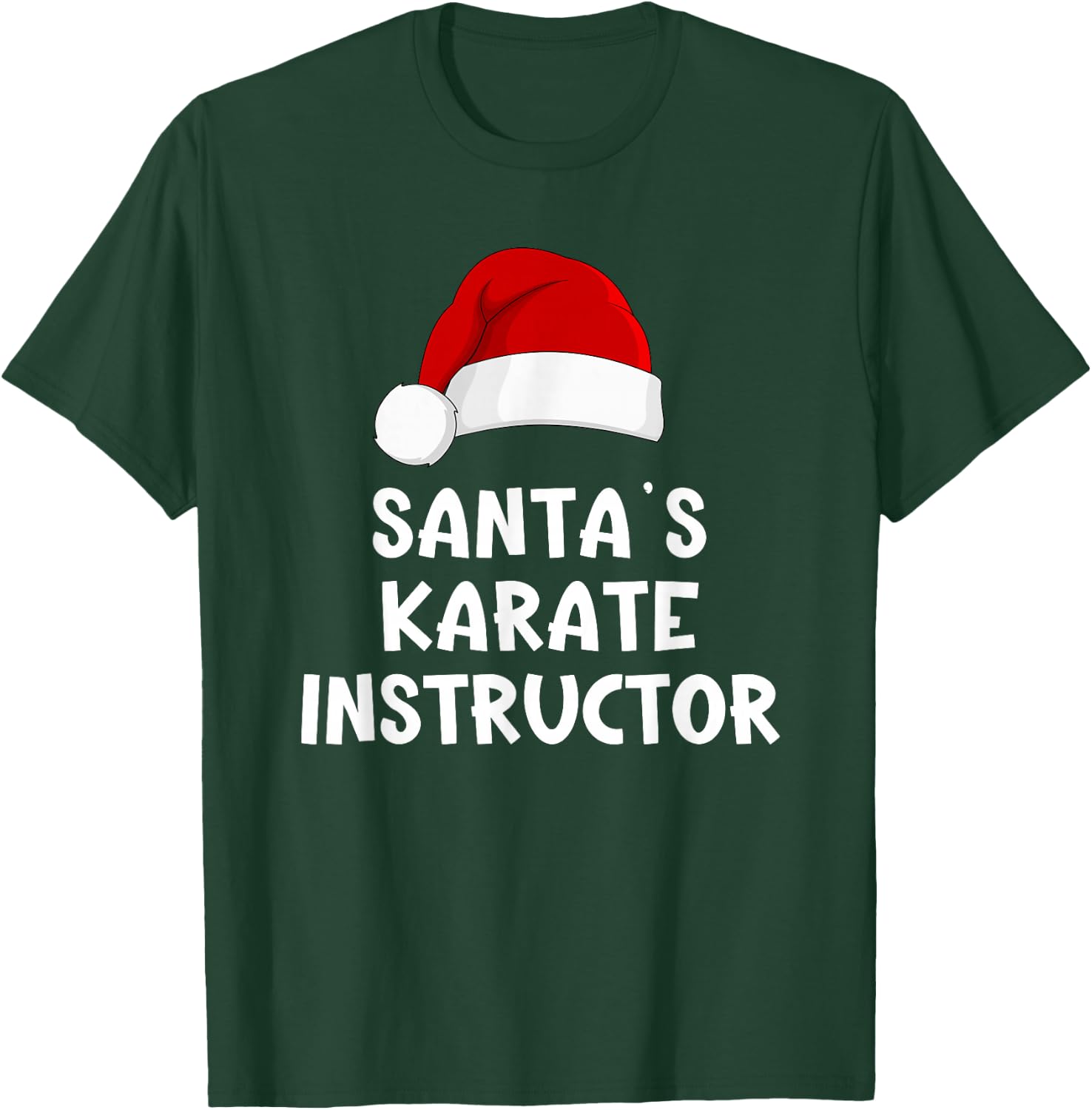 Christmas Santa's Favorite Karate Instructor Funny Pajama T-Shirt - T-Shirt | Forest