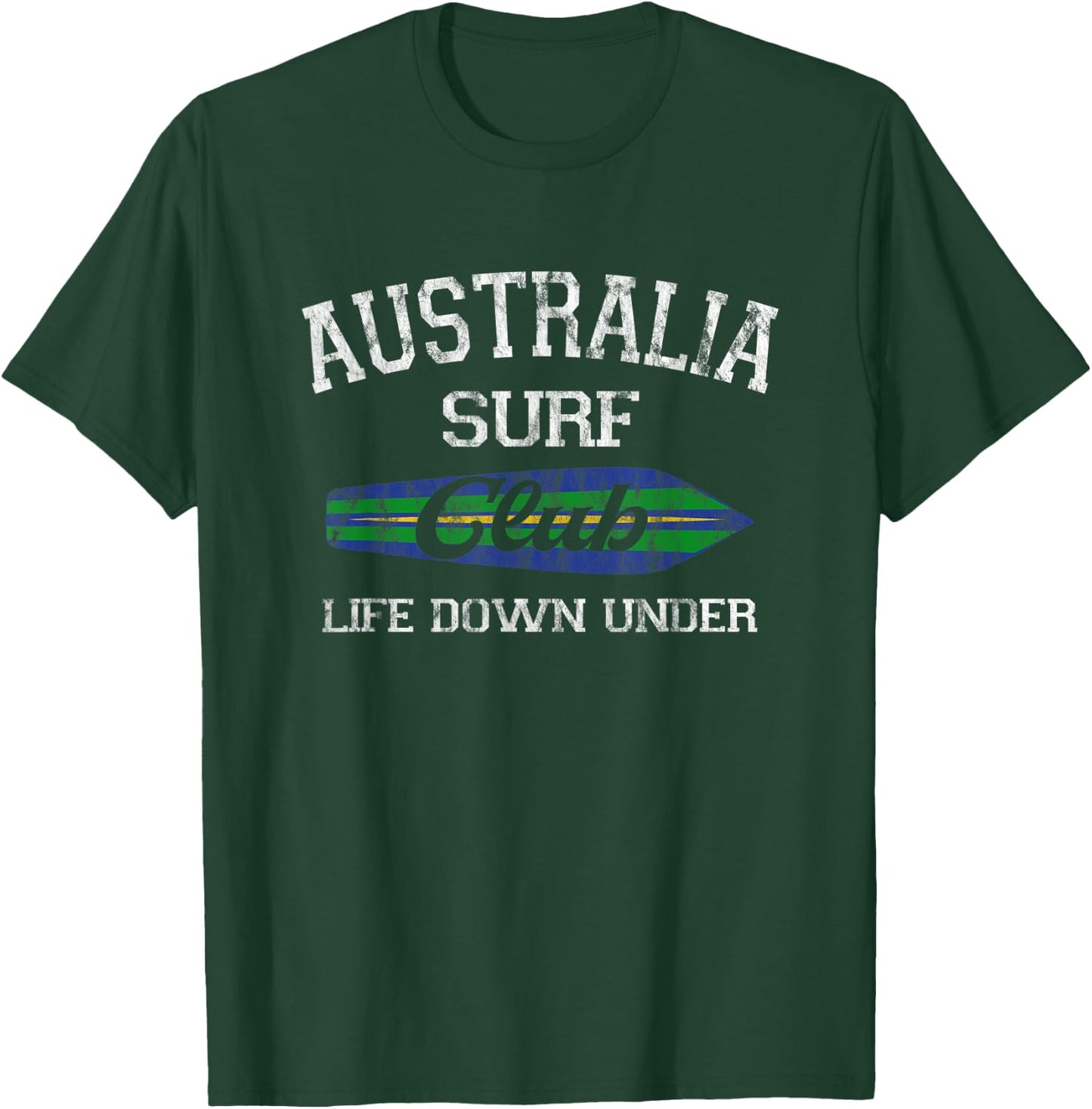 Australia Surf Club Design Vintage Retro Surfing Beach Men Women Kids T-Shirt - T-Shirt | Forest