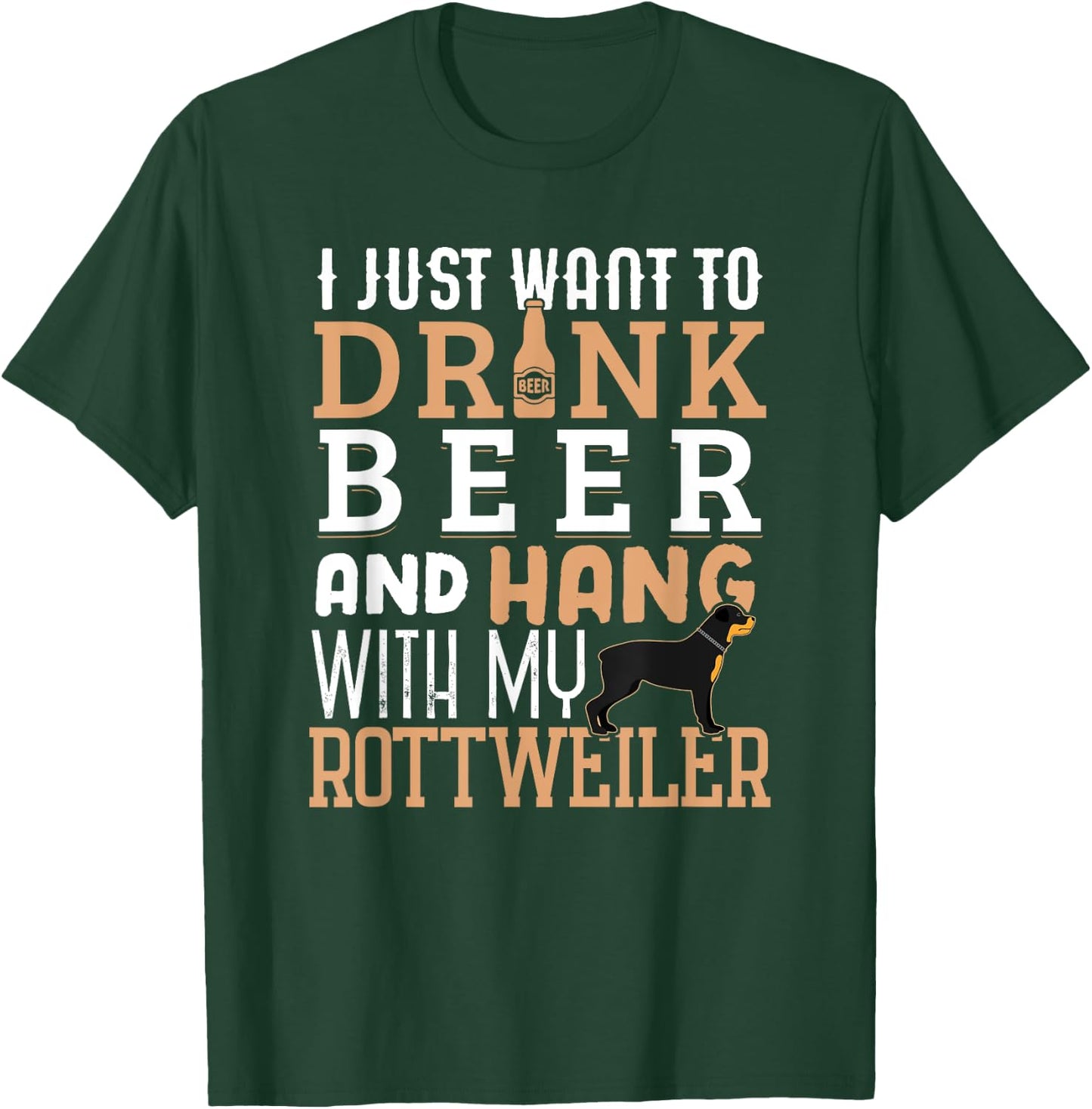Rottweiler Dad Shirt Funny Father's Day Rottie Dog Beer T-Shirt - T-Shirt | Forest