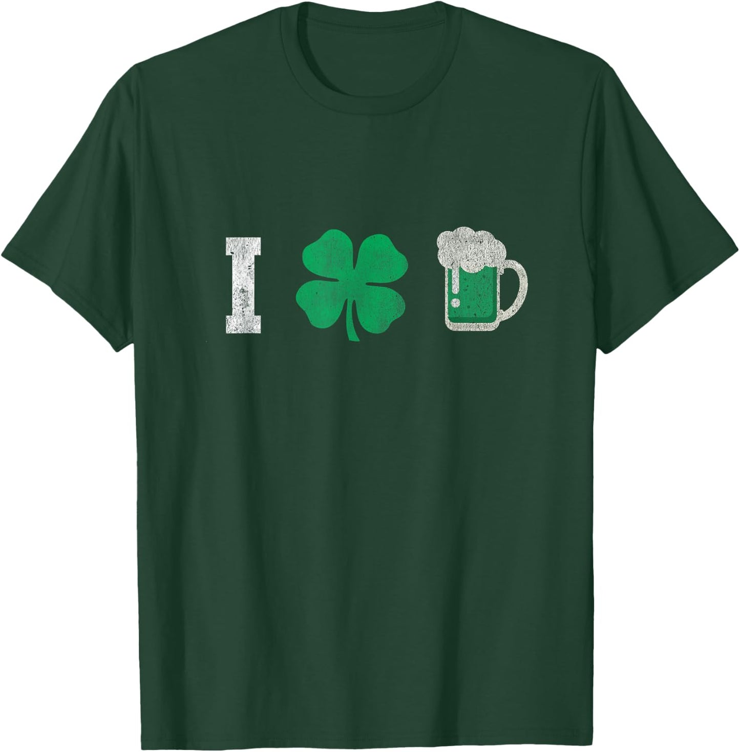 Cute I Love Green Beer St Patrick's Day Shamrock T-Shirt - T-Shirt | Forest