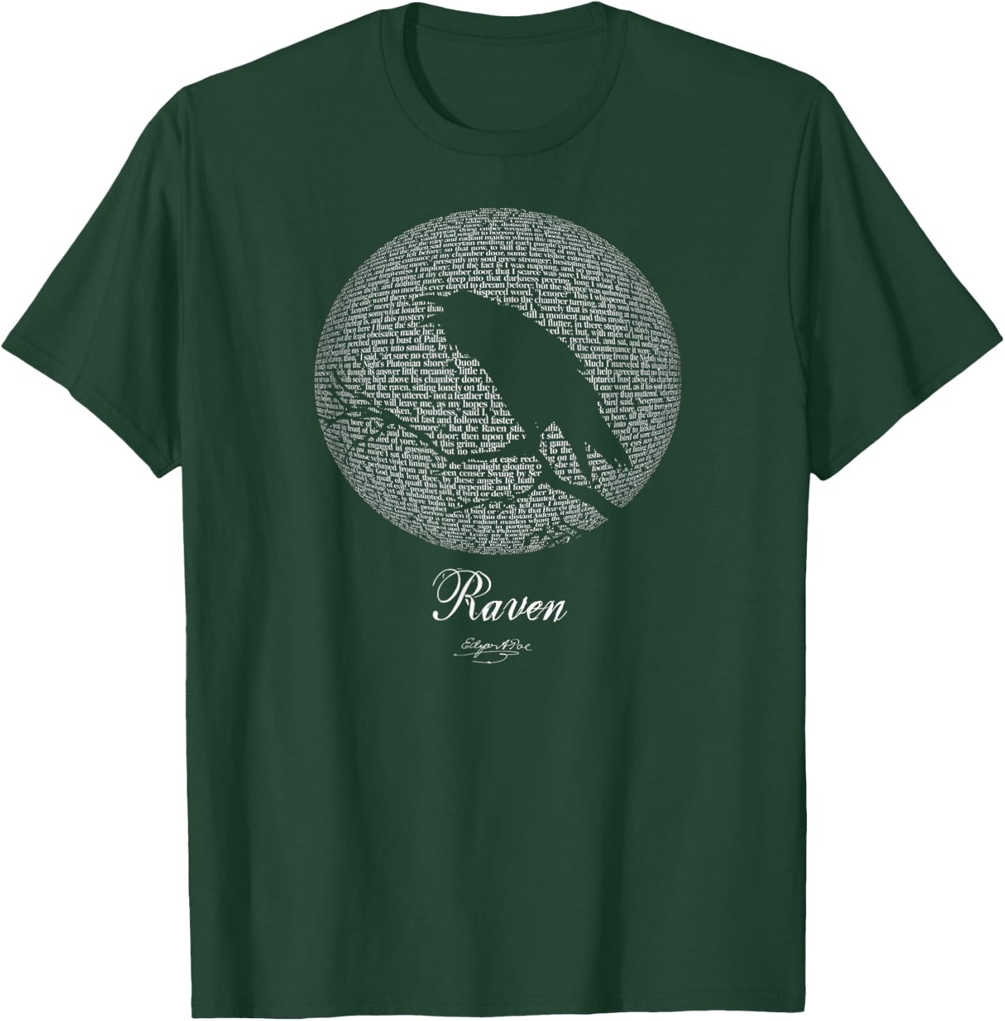 Edgar Allan Poe T Shirt Gothic Tales of Poe Gif for Readers T-Shirt - T-Shirt | Forest