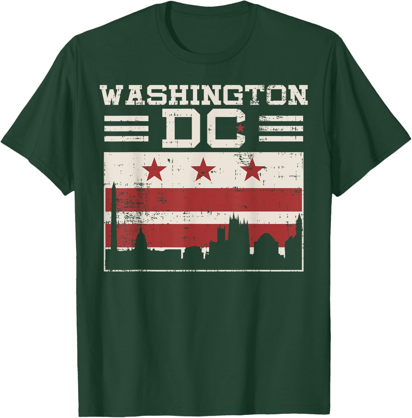 Fun Washington DC Com-ic Style Gift Design Idea T-Shirt - T-Shirt | Forest