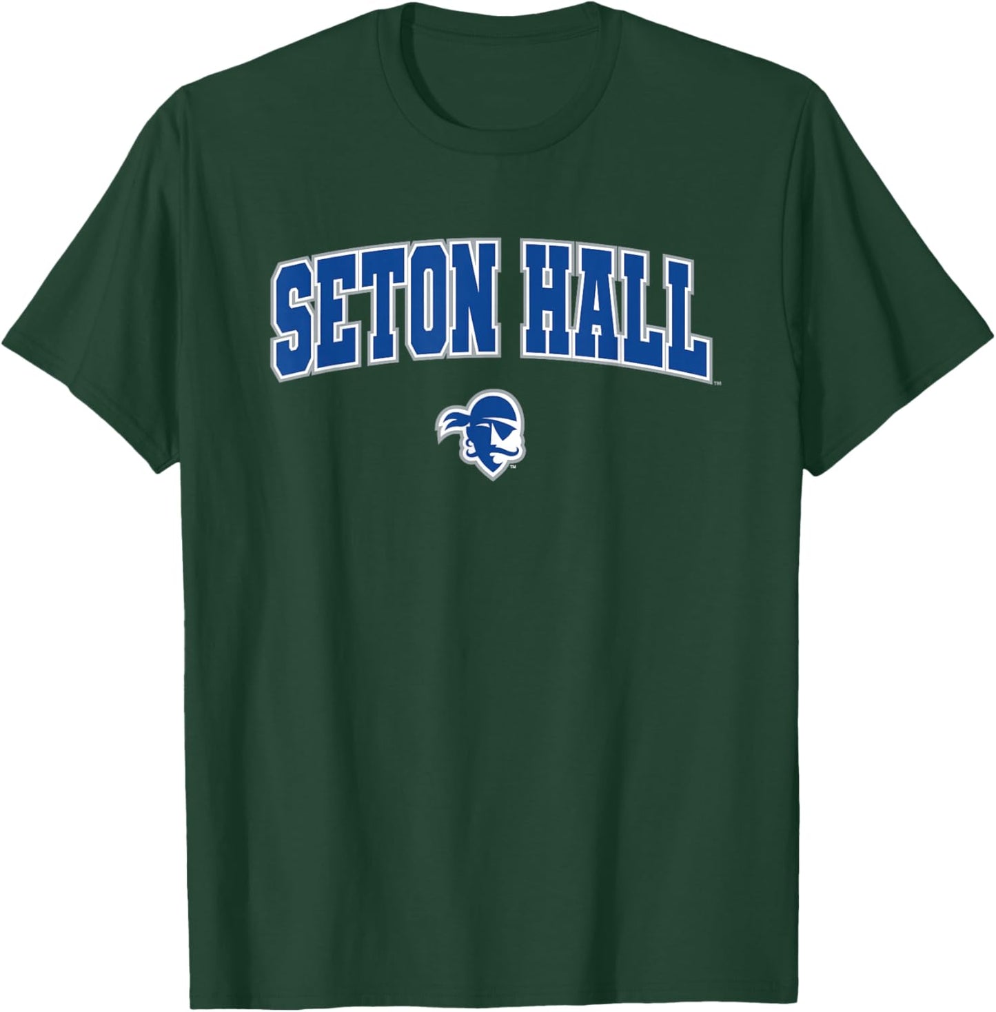 Seton Hall University SHU Pirates Arch Logo T-Shirt - T-Shirt | Forest