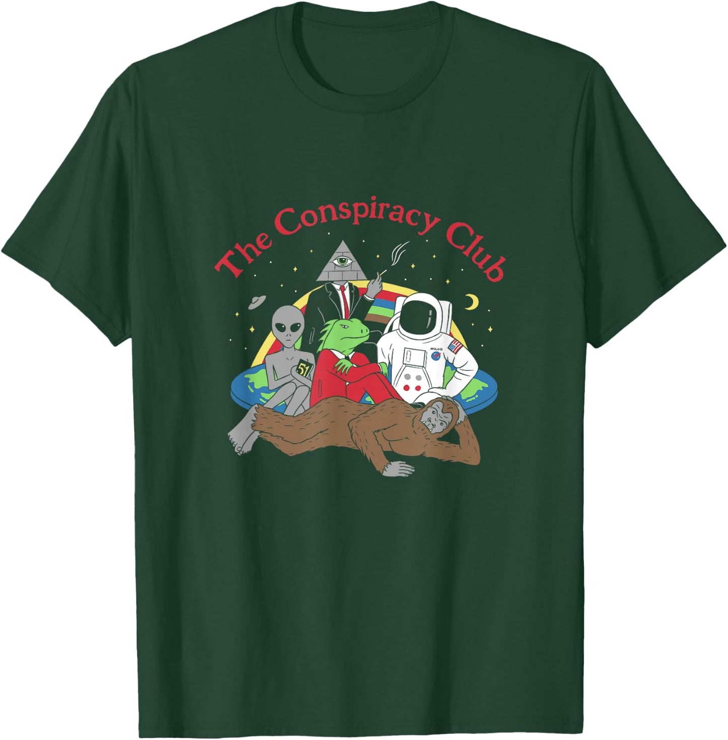 The Conspiracy Club Funny Parody T-Shirt - T-Shirt | Forest