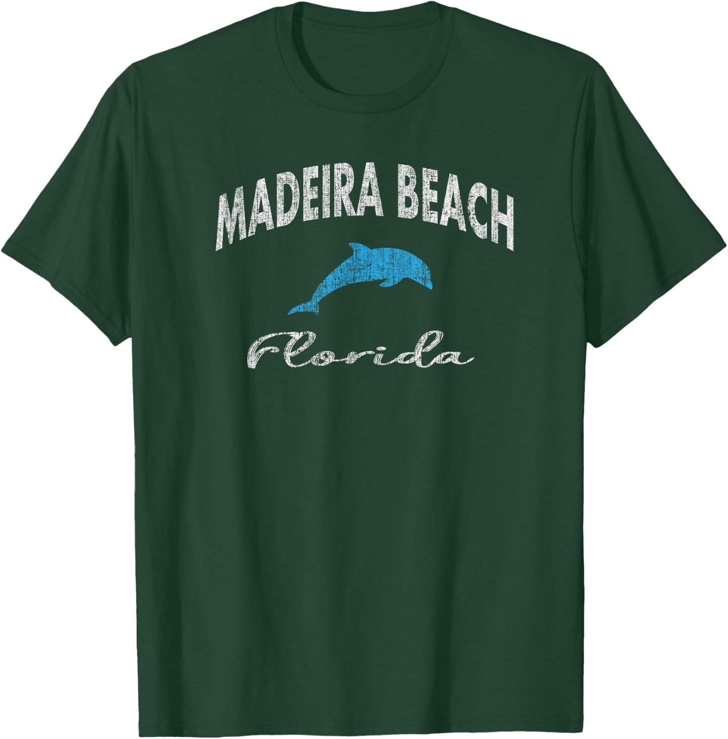 Vintage Madeira Beach FL Dolphin Women Kids T-Shirt - T-Shirt | Forest