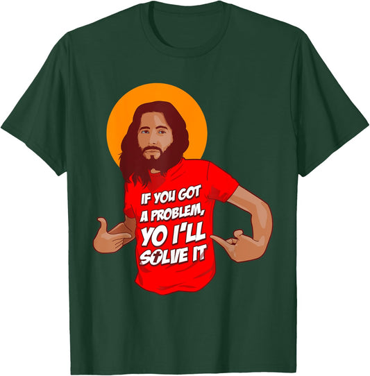 Funny Jesus Christian Meme Yo I'll Solve It Christmas T-Shirt - T-Shirt | Forest