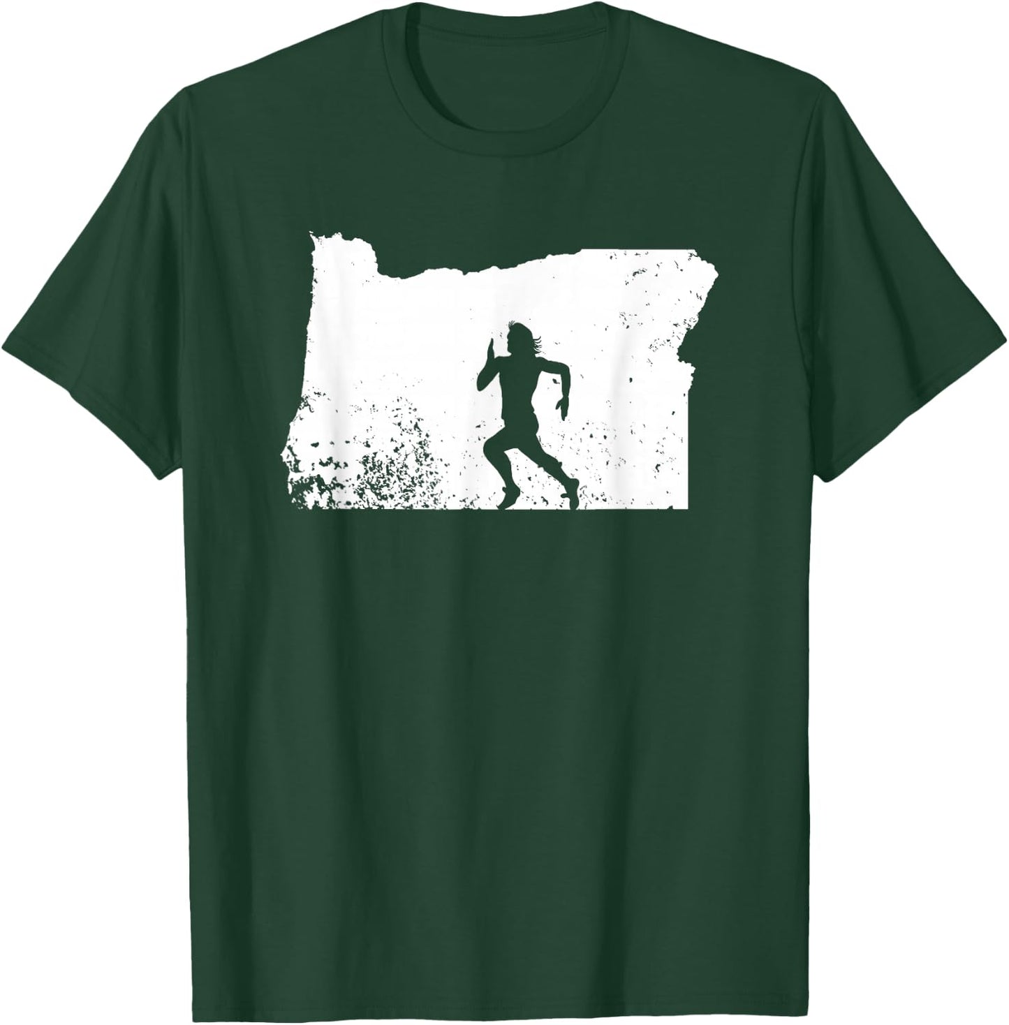 Oregon Runner Shirt Love to Run Races Distressed T-Shirt - T-Shirt | Forest