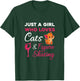 Figure And Ice Skating Gift A Cat Lover Women Girls Kids T-Shirt - T-Shirt | Forest