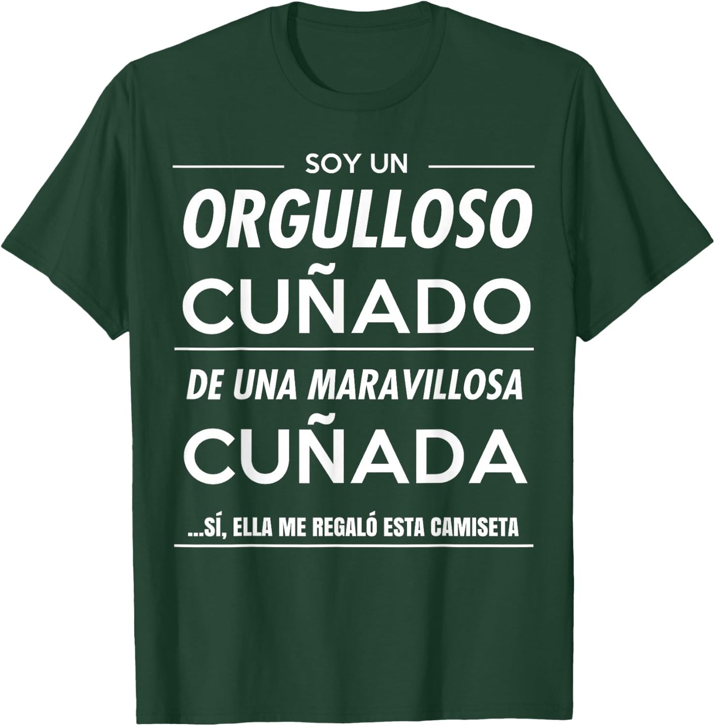 Camisetas de Regalo Brother in Law o Sister in Law Men's Classic Fit Black Letter Print T-Shirt - T-Shirt | Forest