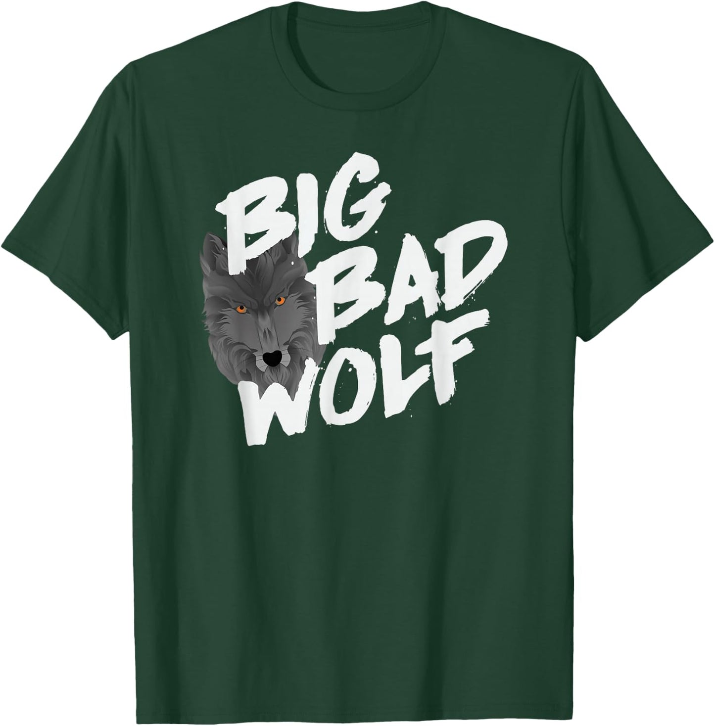 Big Bad Wolf Wolf Face Funny Wolf T-Shirt - T-Shirt | Forest