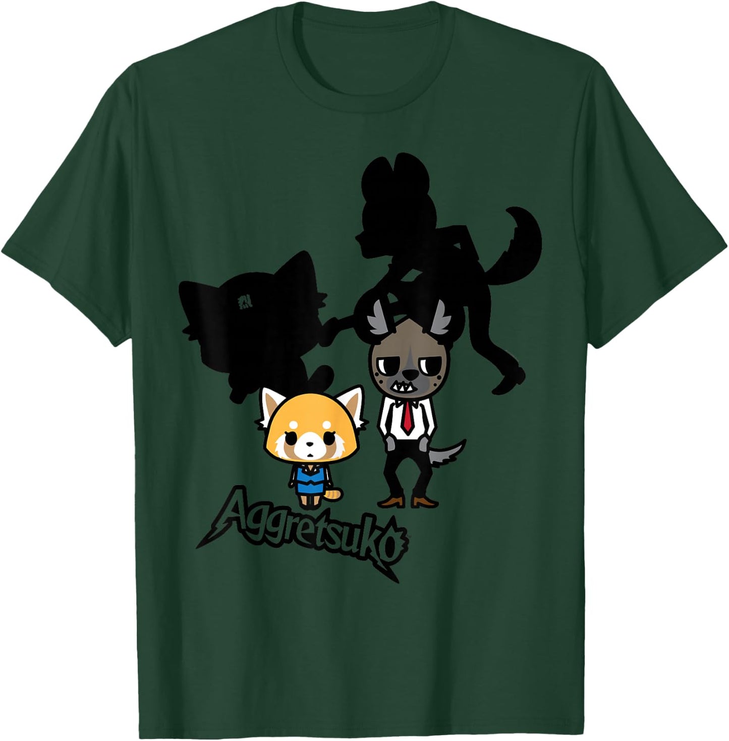 Aggretsuko and Haida Rocker Shadows Shirt T-Shirt - T-Shirt | Forest