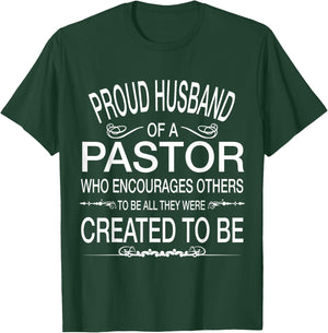 Proud husband of a pastor Christian for Birthday T-Shirt - T-Shirt | Forest