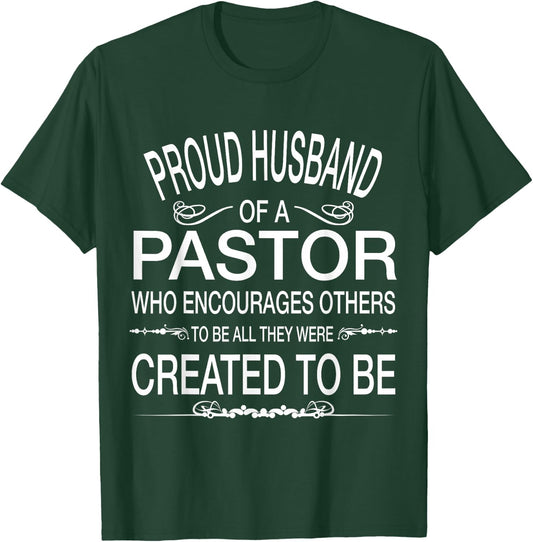 Proud husband of a pastor Christian for Birthday T-Shirt - T-Shirt | Forest