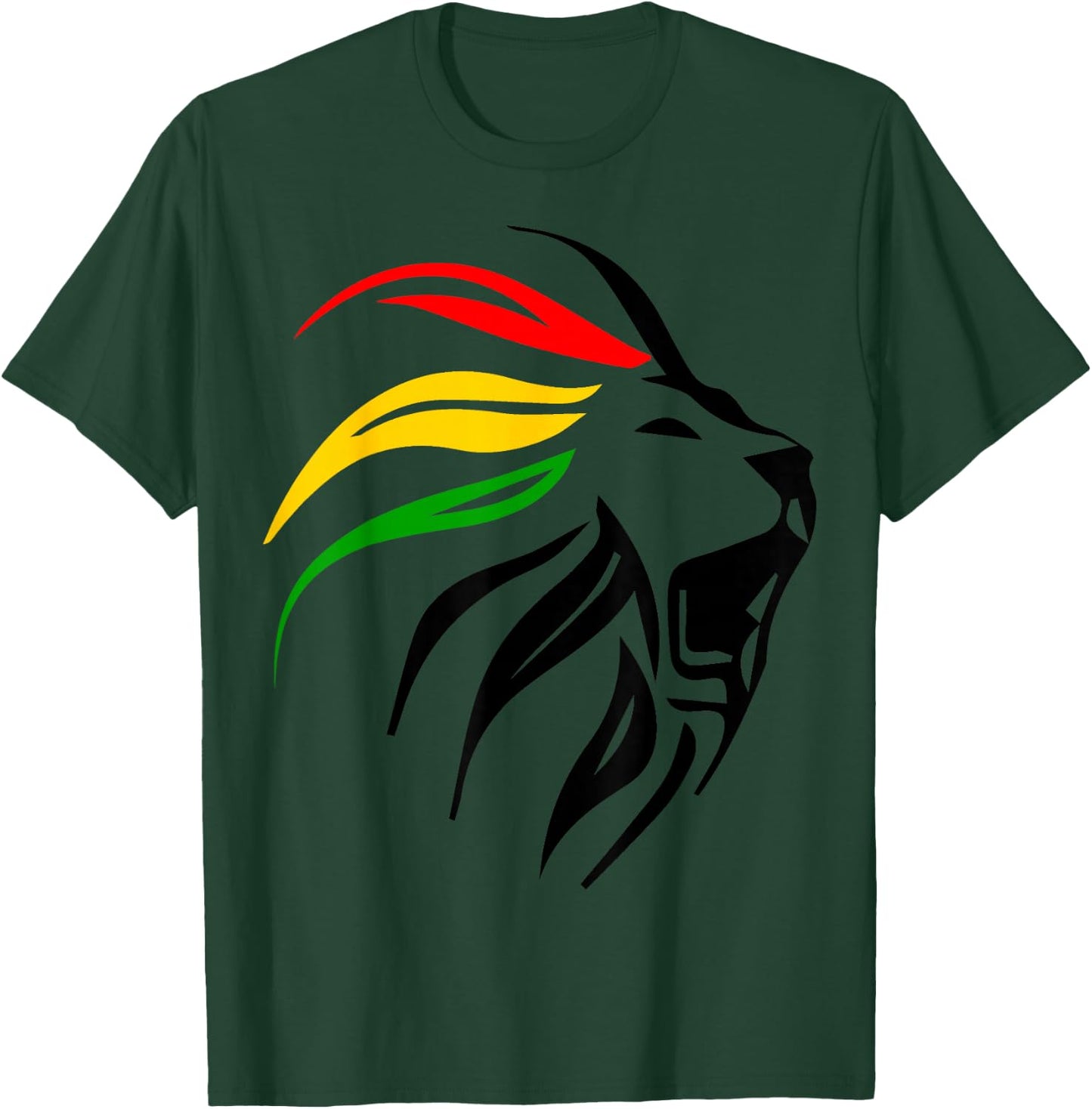 Rasta Lion Rastafari Colours Gift Reggae Lover T-Shirt - T-Shirt | Forest
