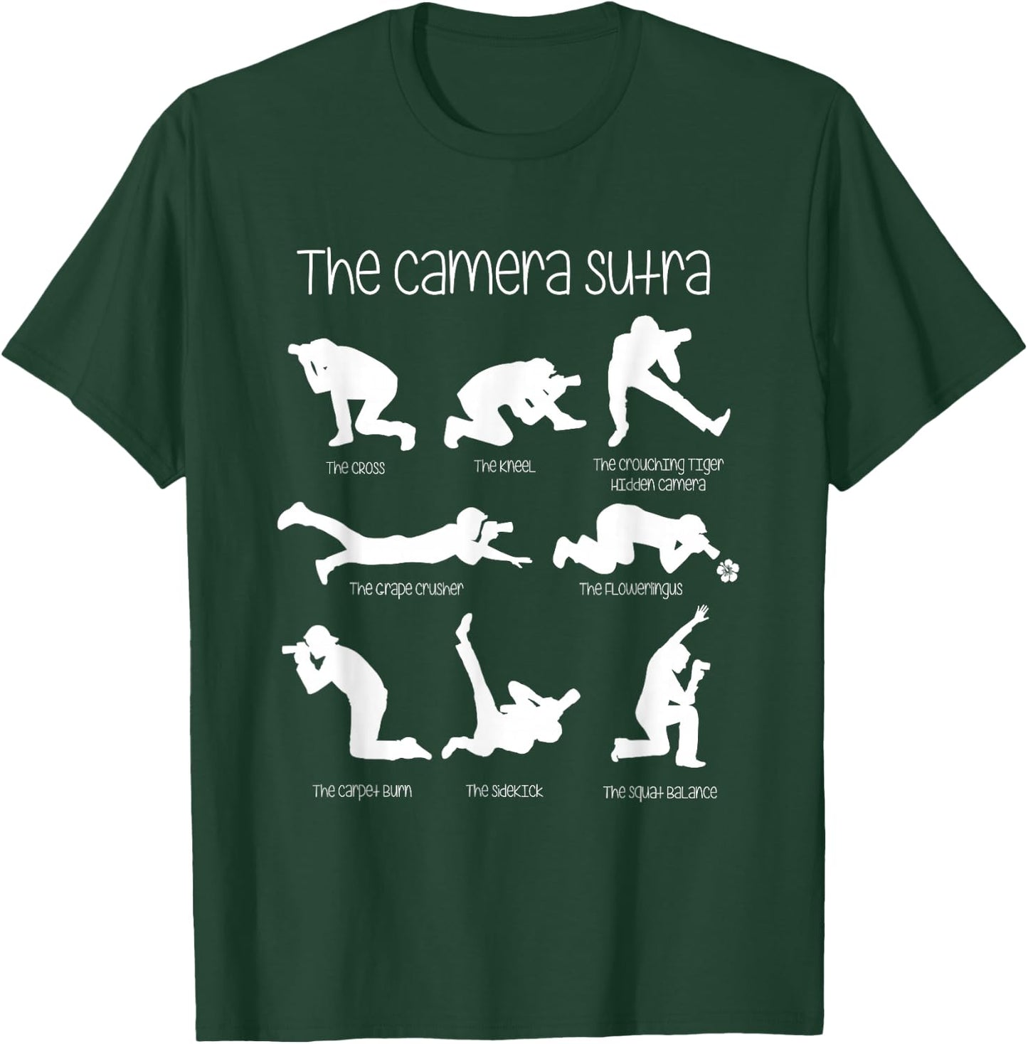The Camera Sutra Funny Photography Poses T-Shirt - T-Shirt | Forest