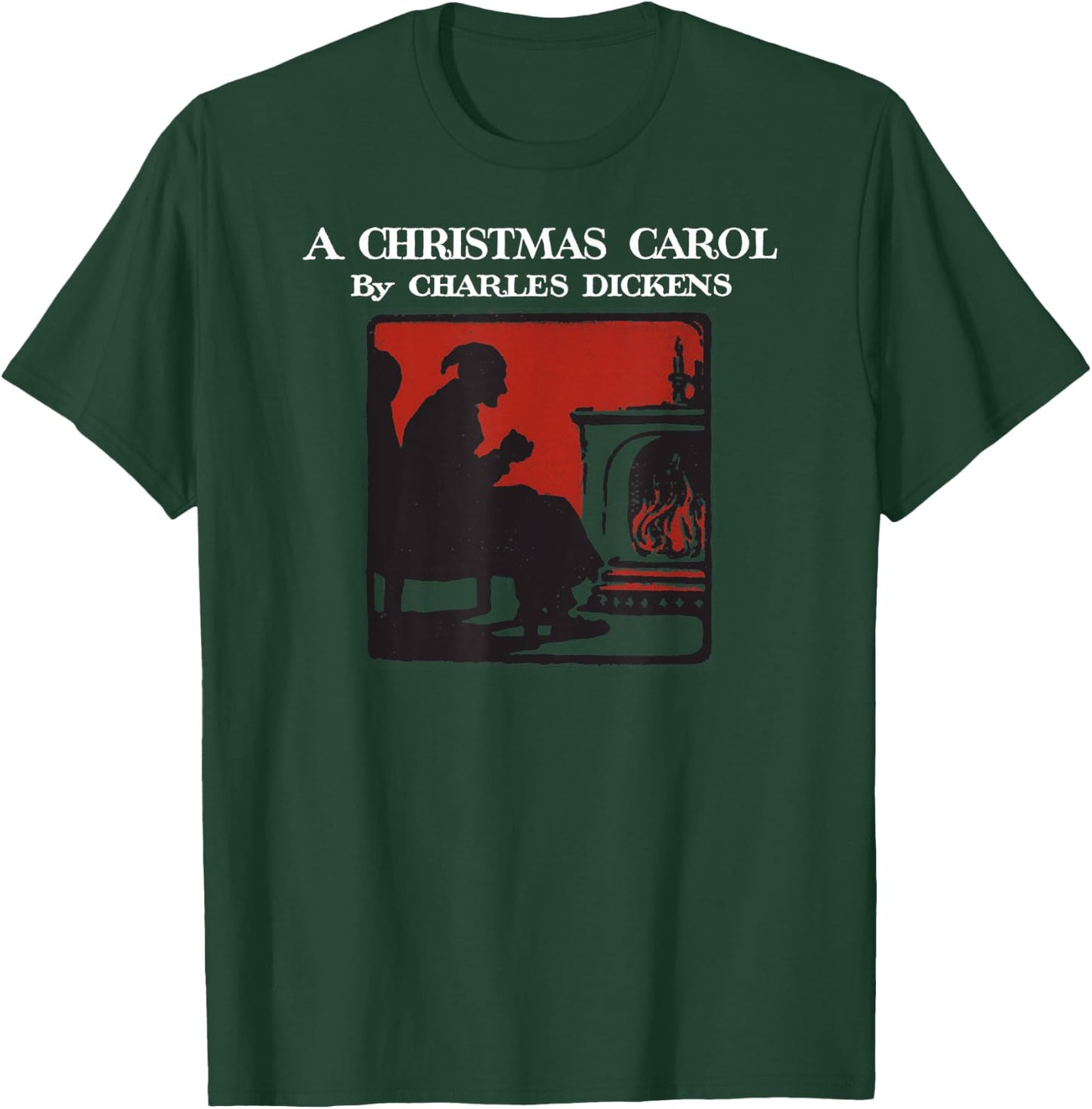 Charles Dickens Vintage Scrooge A Christmas Carol Book Art T-Shirt - T-Shirt | Forest