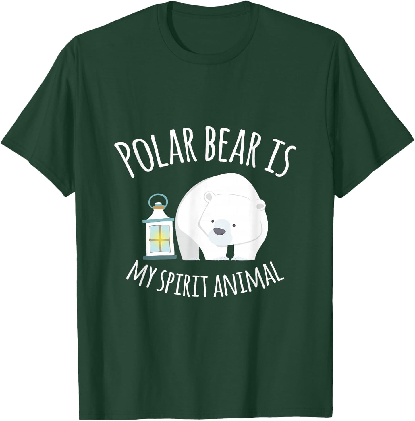 Polar Bear Is My Ghost Animal Funny Gift T-Shirt - T-Shirt | Forest