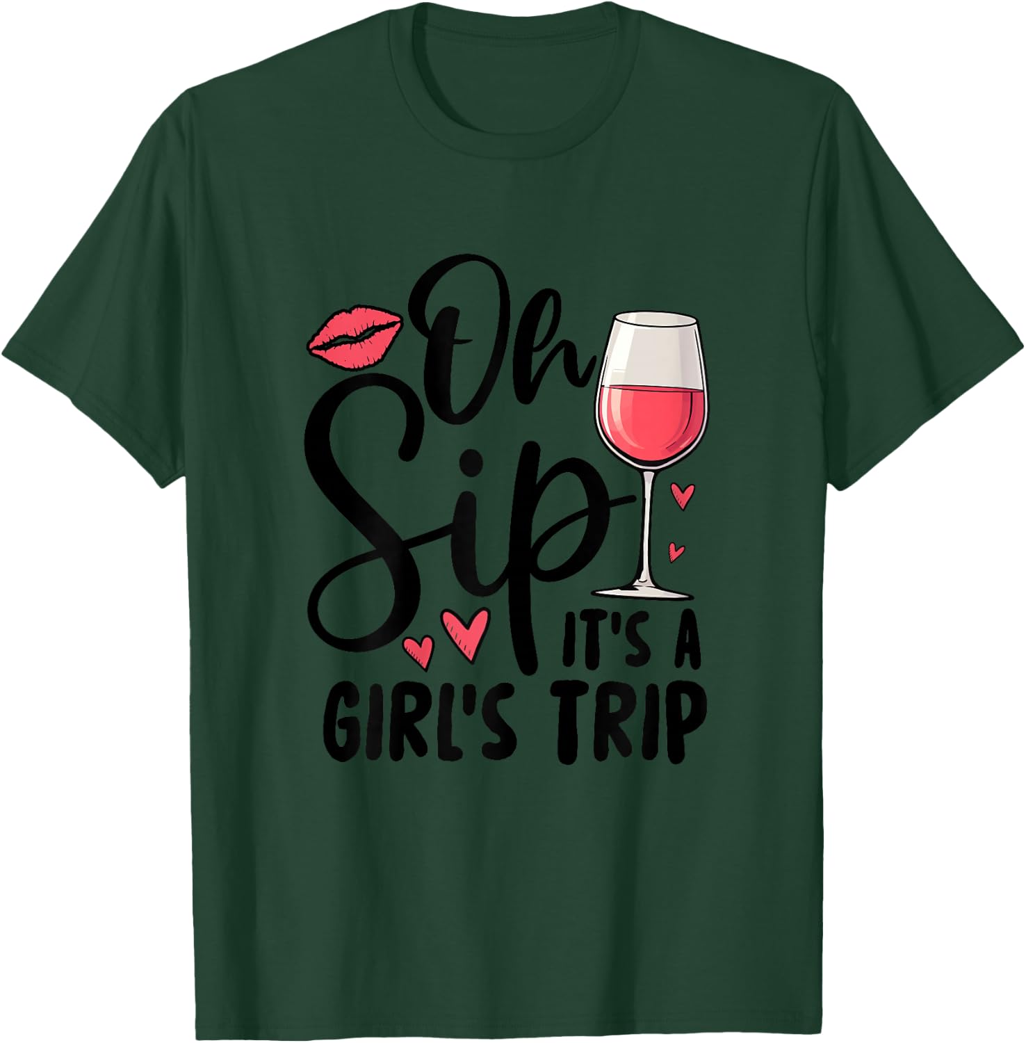 Oh Sip It's A Girls Trip Travel Party T-Shirt - T-Shirt | Forest