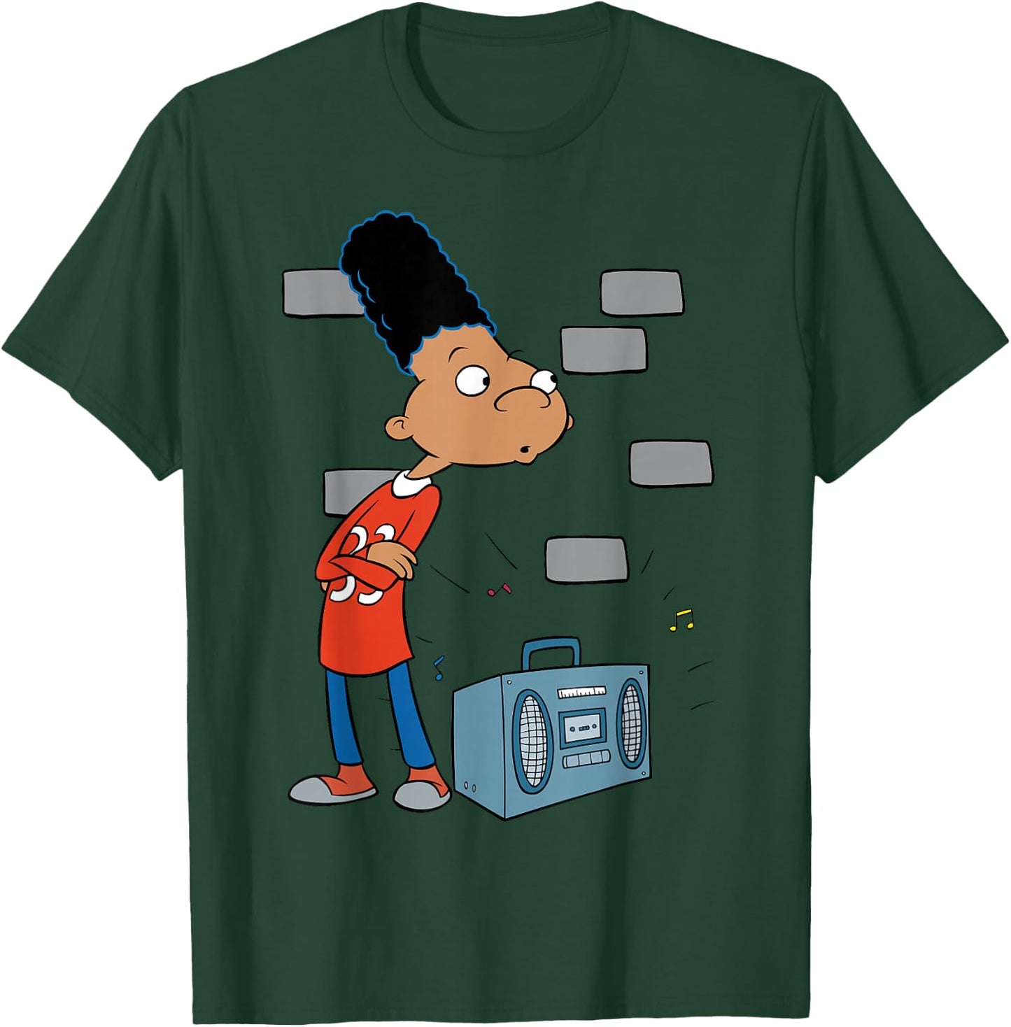 Hey Arnold! Gerald Pose Next To Stereo T-Shirt - T-Shirt | Forest