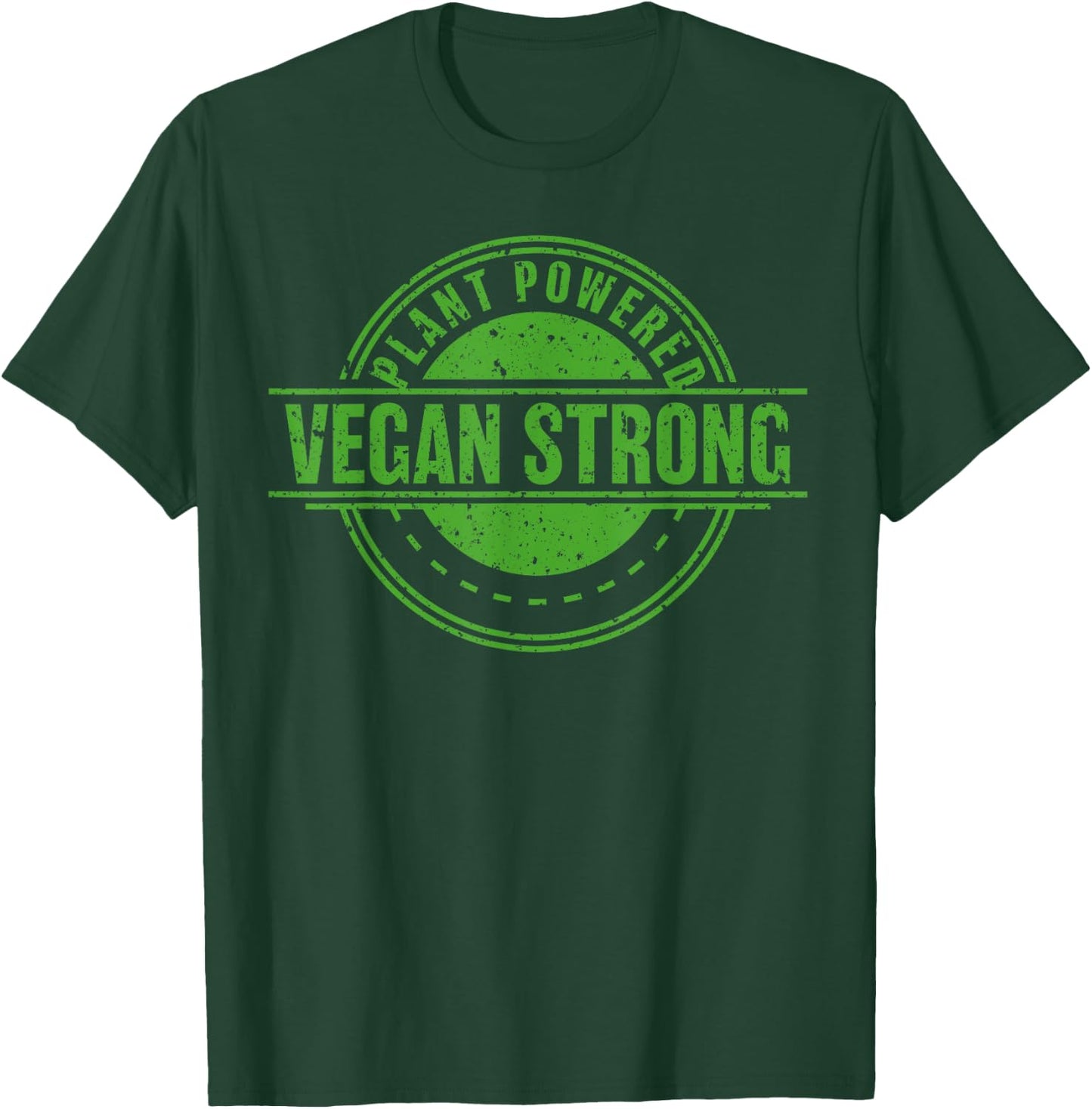 Vegan Gym Shirt, Plant Strong T-Shirt - T-Shirt | Forest