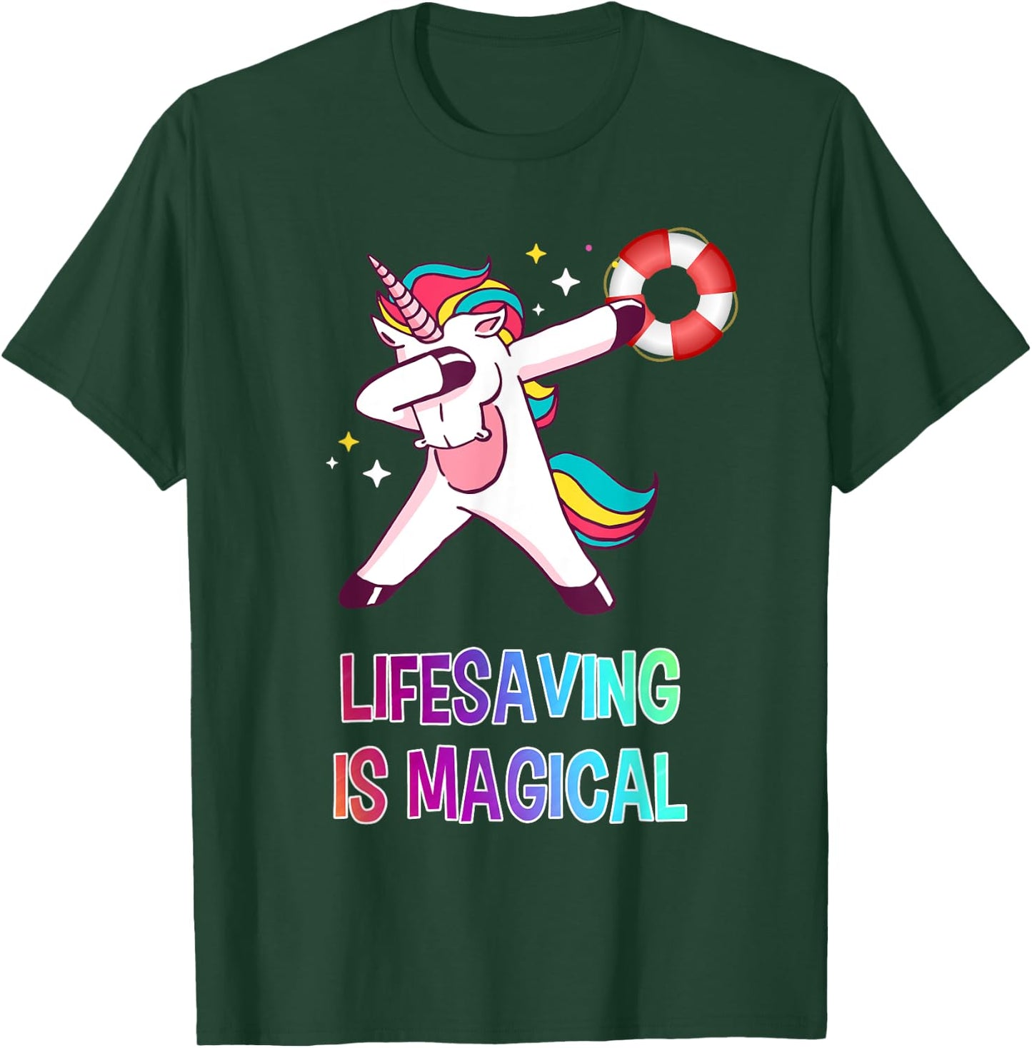 Lifesaver Shirt Unicorn Life-Saver Gift T Shirt T-Shirt - T-Shirt | Forest