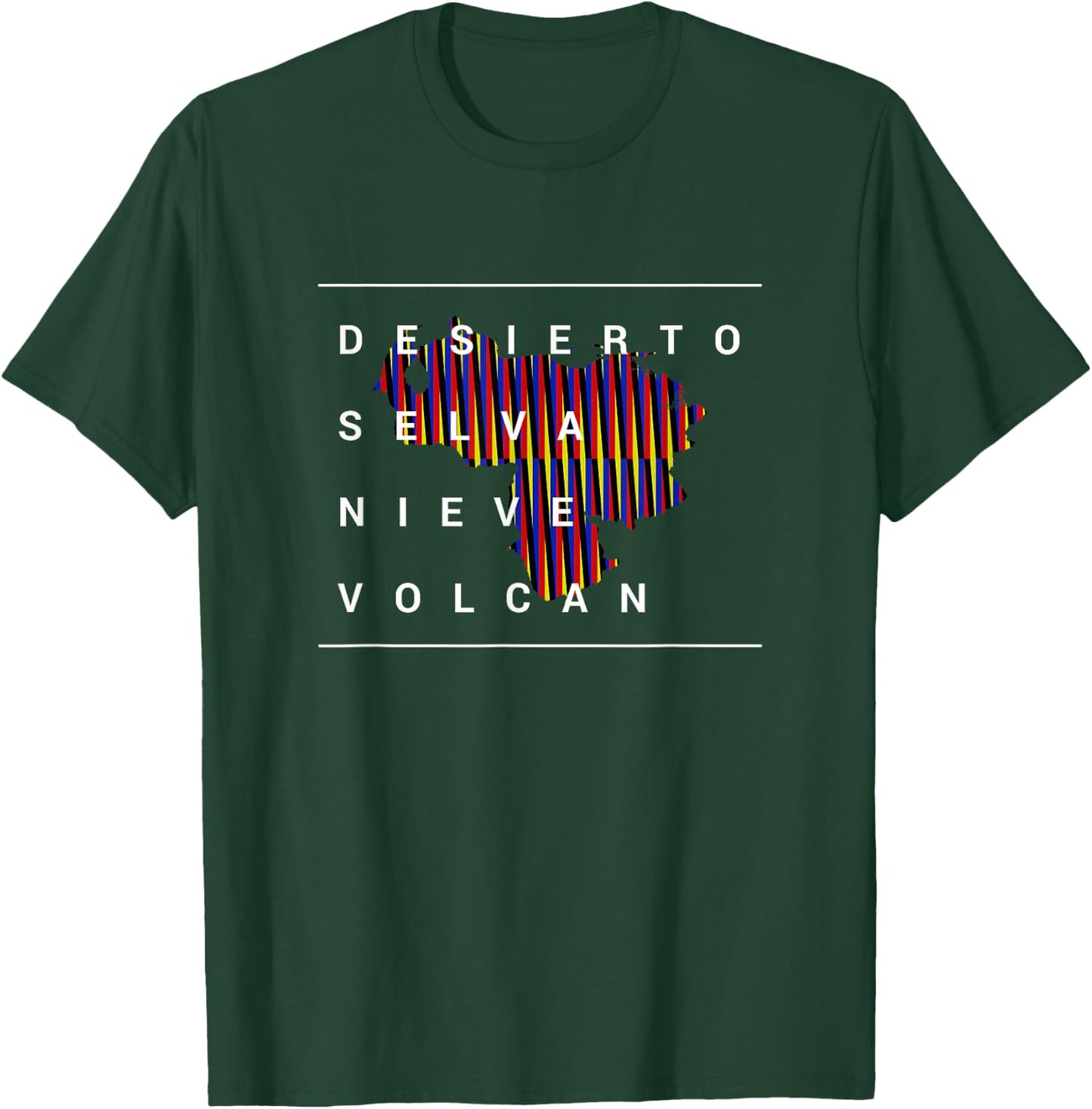 Venezuela Desierto Selva Nieve Venezuelan Chromatic Art Gift T-Shirt - T-Shirt | Forest