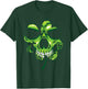 St Patricks Day Shirt Shamrock Skull Biker T-Shirt - T-Shirt | Forest