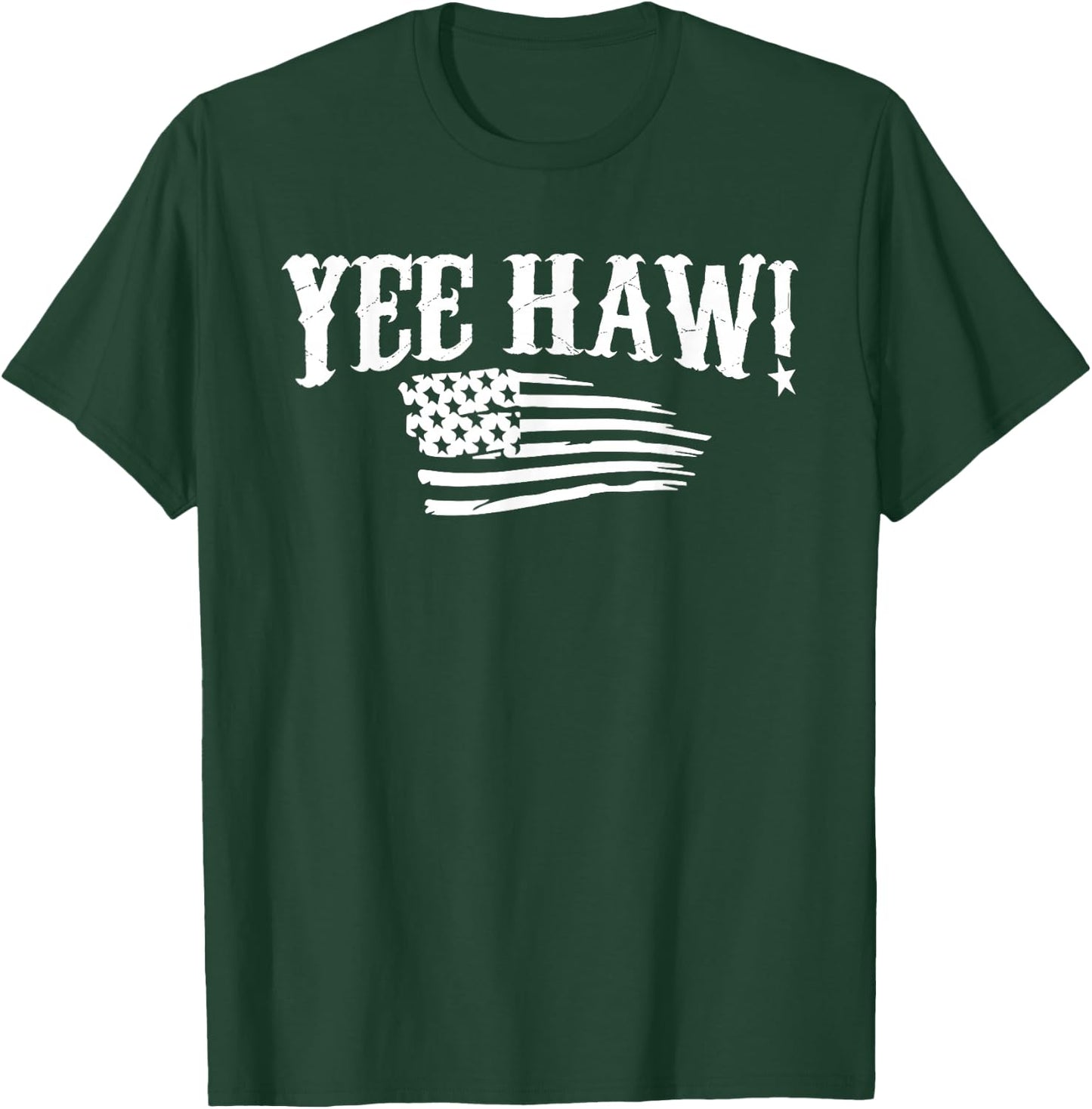 4th of July Shirts Yee Haw! America USA Men Women Kids T-Shirt - T-Shirt | Forest