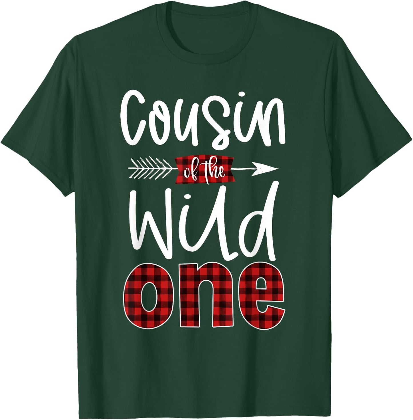 Cousin of the Wild One Shirt Plaid Lumberjack 1st Birthday T-Shirt - T-Shirt | Forest