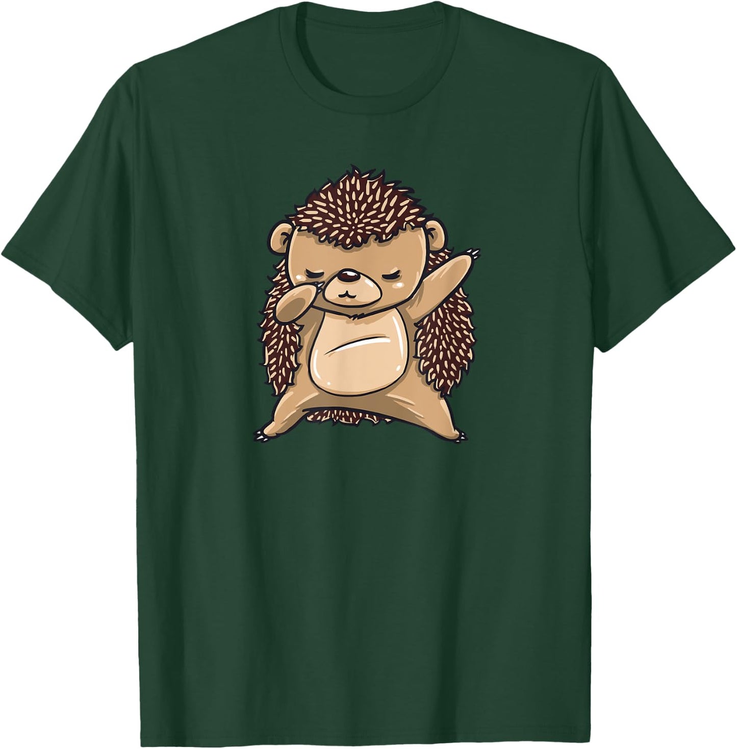 Funny Dabbing Hedgehog shirt kids men T-Shirt - T-Shirt | Forest