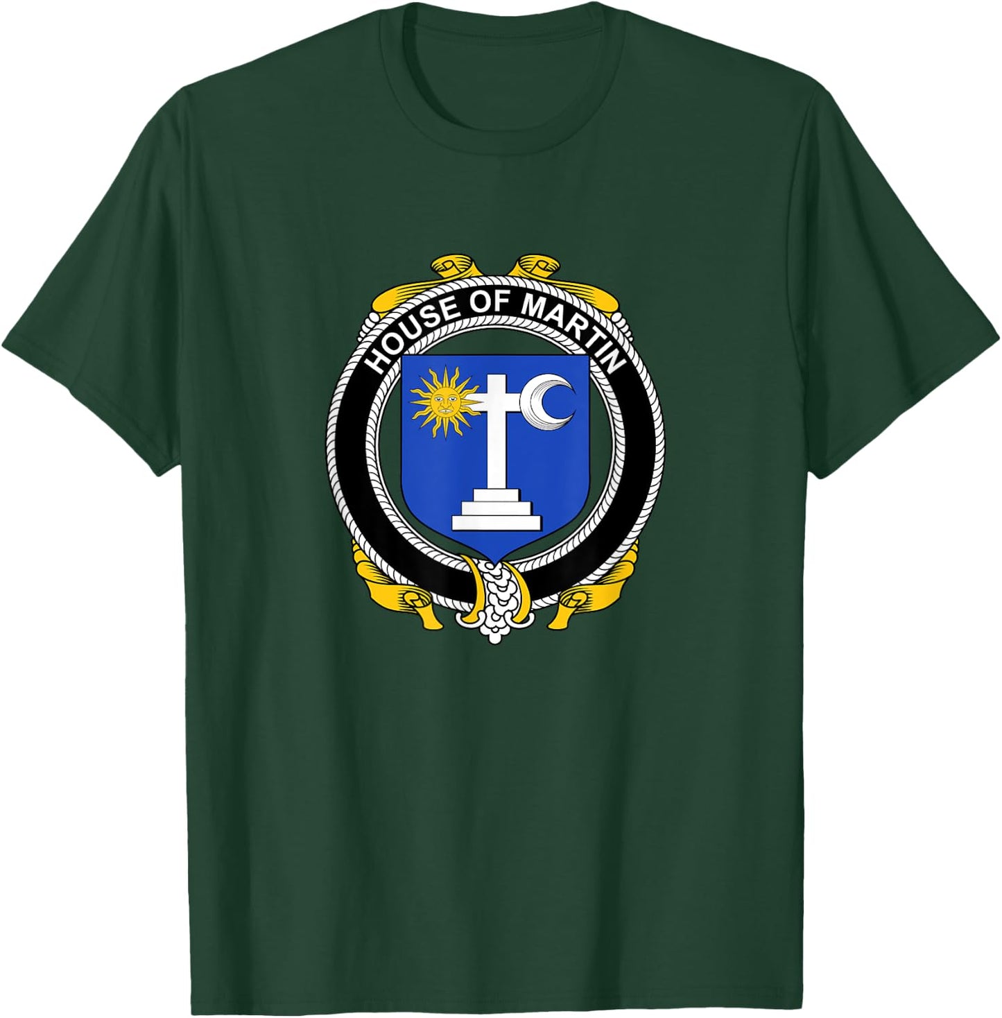 Martin Coat of Arms - Family Crest T-Shirt - T-Shirt | Forest