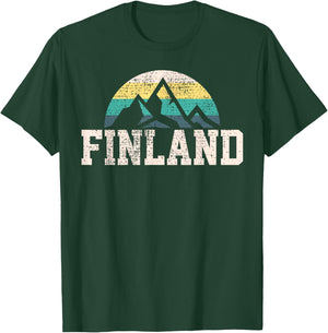 Finland Finnish Country Mountain Vintage T-Shirt - T-Shirt | Forest