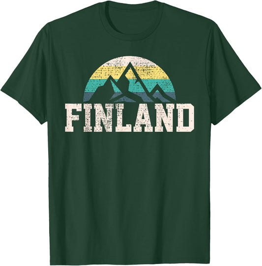 Finland Finnish Country Mountain Vintage T-Shirt - T-Shirt | Forest