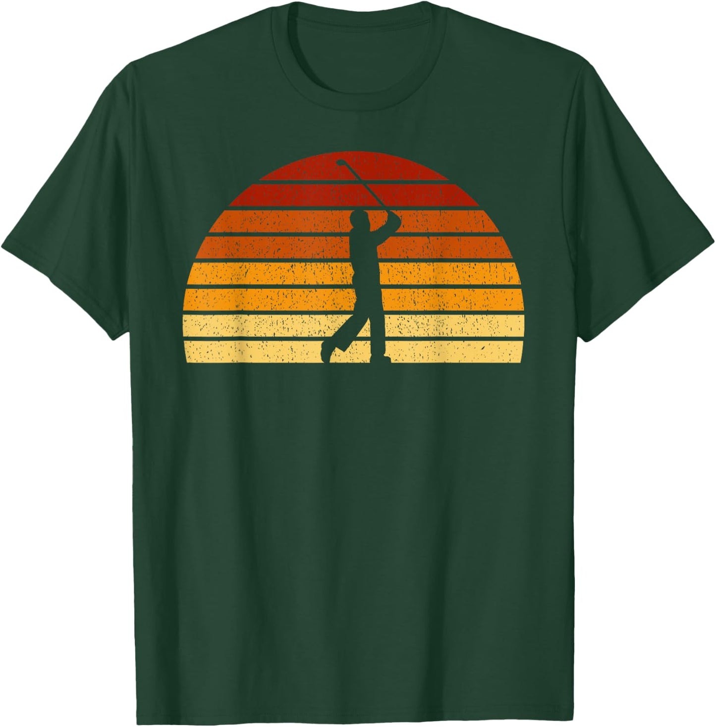 Vintage Sunset Golfing Gift Golfers T-Shirt - T-Shirt | Forest